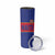 Custom Haiti Football Skinny Tumbler Le Rouge et Bleu Sporty Style