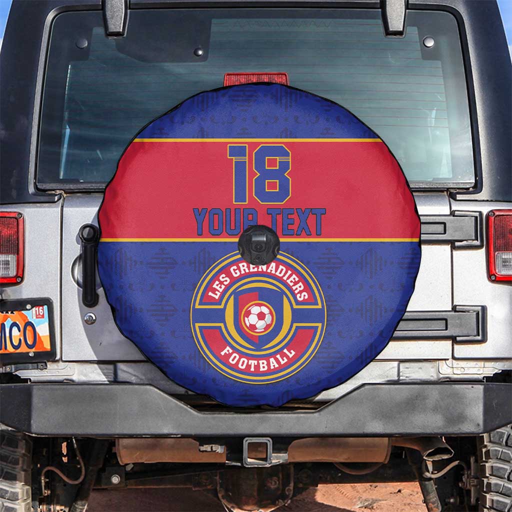 Custom Haiti Football Spare Tire Cover Le Rouge et Bleu Sporty Style