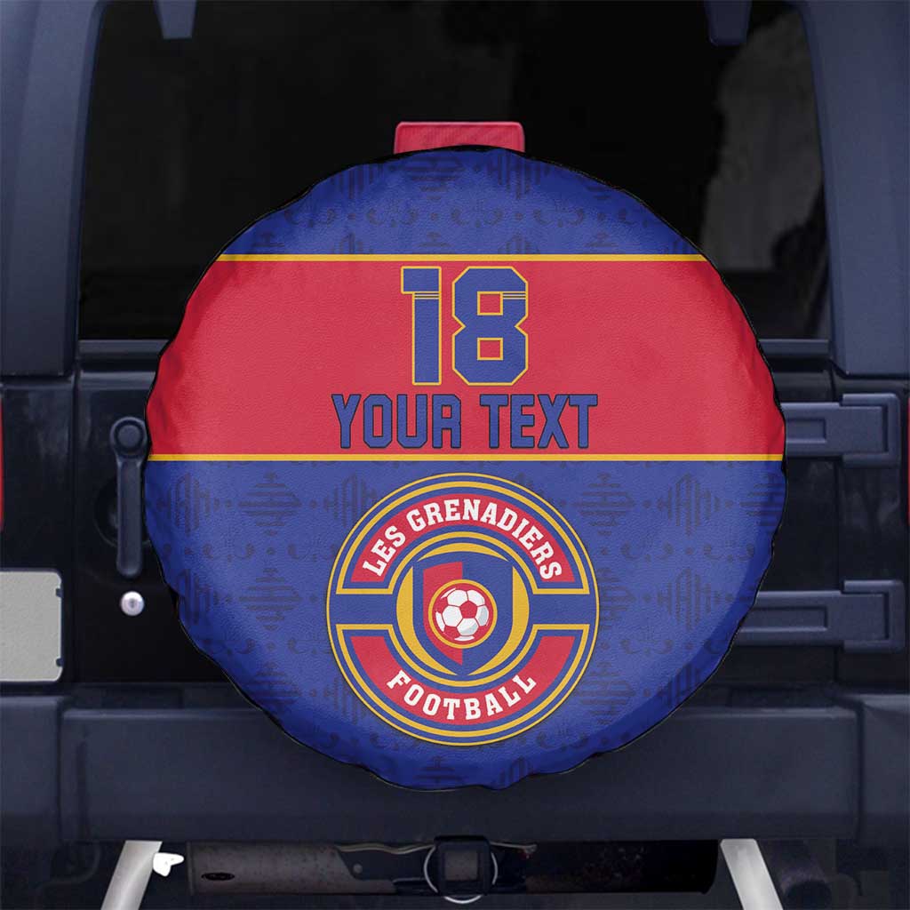 Custom Haiti Football Spare Tire Cover Le Rouge et Bleu Sporty Style
