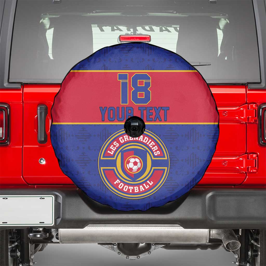 Custom Haiti Football Spare Tire Cover Le Rouge et Bleu Sporty Style