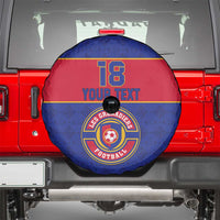 Custom Haiti Football Spare Tire Cover Le Rouge et Bleu Sporty Style