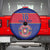 Custom Haiti Football Spare Tire Cover Le Rouge et Bleu Sporty Style