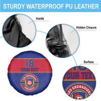 Custom Haiti Football Spare Tire Cover Le Rouge et Bleu Sporty Style