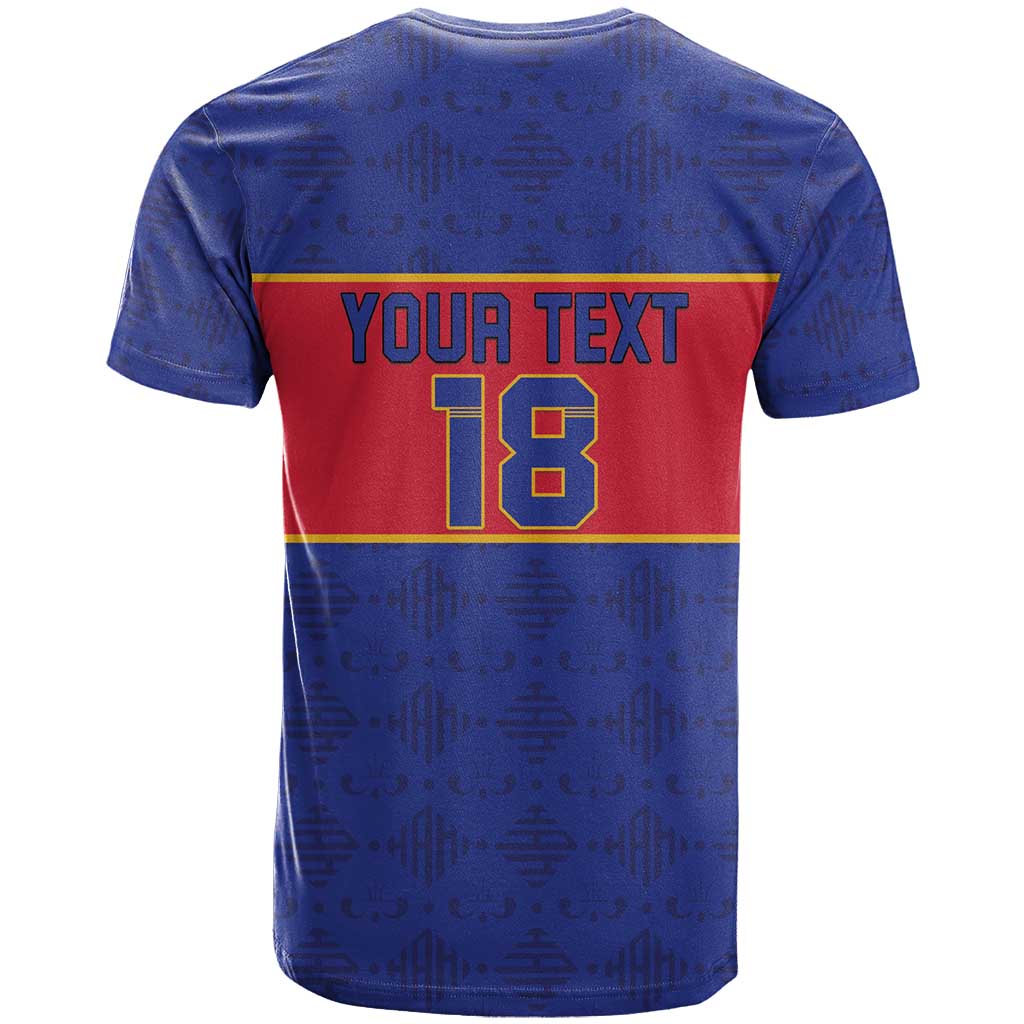 Custom Haiti Football T Shirt Le Rouge et Bleu Sporty Style