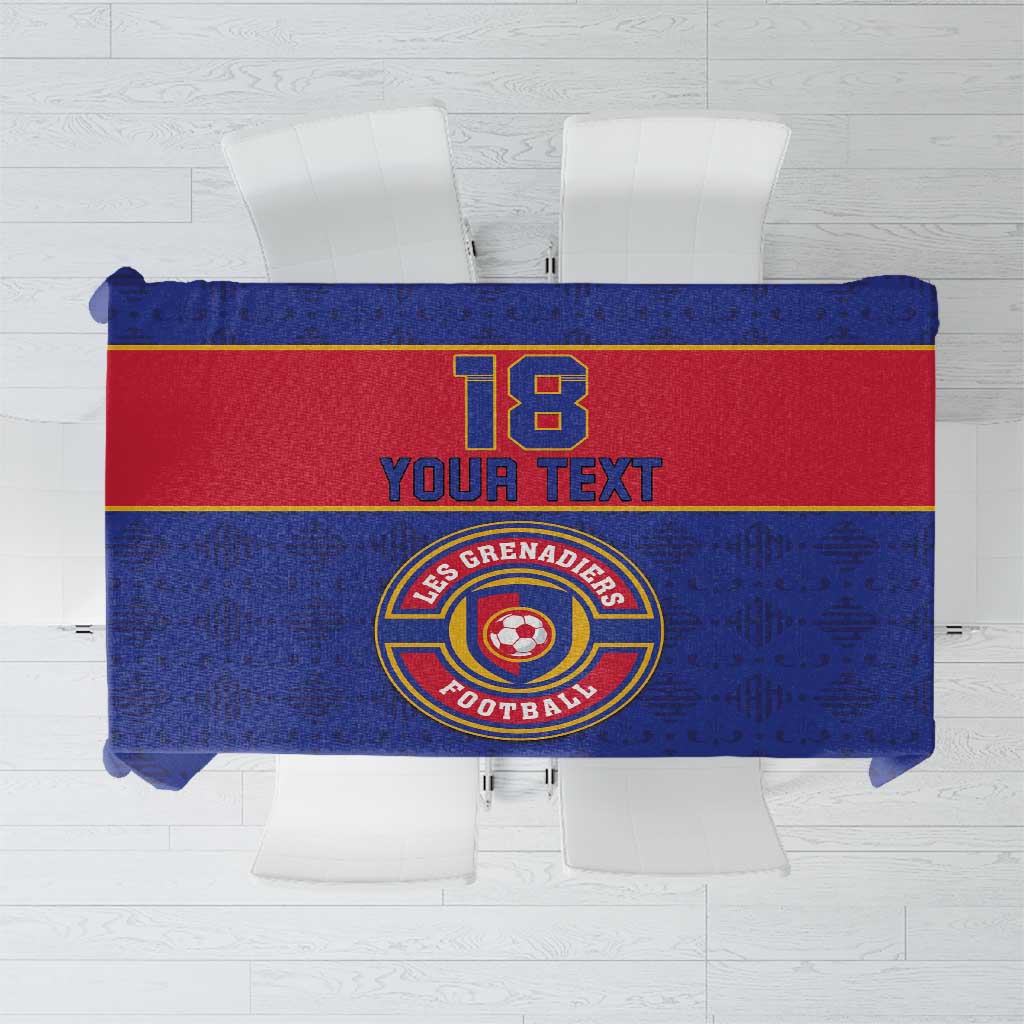 Custom Haiti Football Tablecloth Le Rouge et Bleu Sporty Style