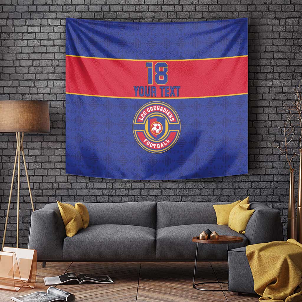 Custom Haiti Football Tapestry Le Rouge et Bleu Sporty Style