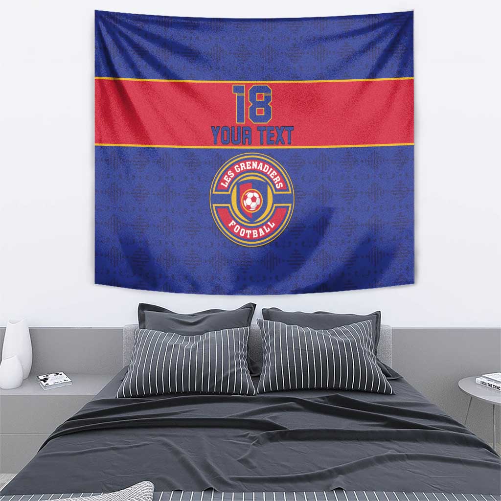 Custom Haiti Football Tapestry Le Rouge et Bleu Sporty Style