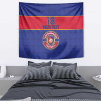 Custom Haiti Football Tapestry Le Rouge et Bleu Sporty Style