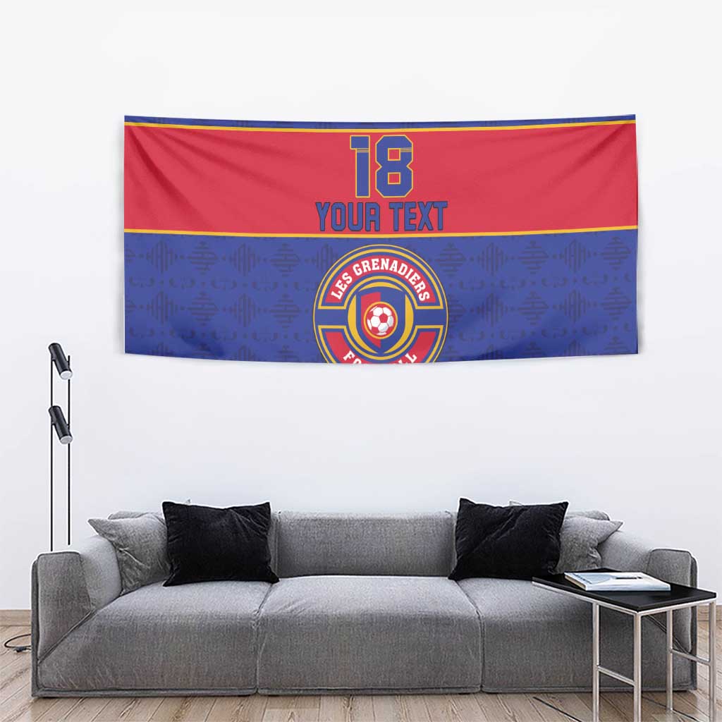 Custom Haiti Football Tapestry Le Rouge et Bleu Sporty Style