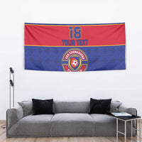 Custom Haiti Football Tapestry Le Rouge et Bleu Sporty Style