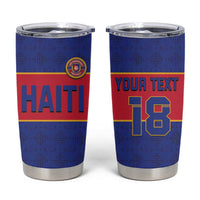 Custom Haiti Football Tumbler Cup Le Rouge et Bleu Sporty Style