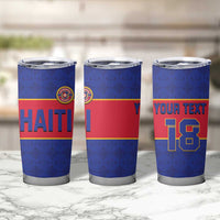 Custom Haiti Football Tumbler Cup Le Rouge et Bleu Sporty Style