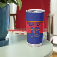 Custom Haiti Football Tumbler Cup Le Rouge et Bleu Sporty Style