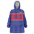 Custom Haiti Football Wearable Blanket Hoodie Le Rouge et Bleu Sporty Style