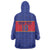 Custom Haiti Football Wearable Blanket Hoodie Le Rouge et Bleu Sporty Style