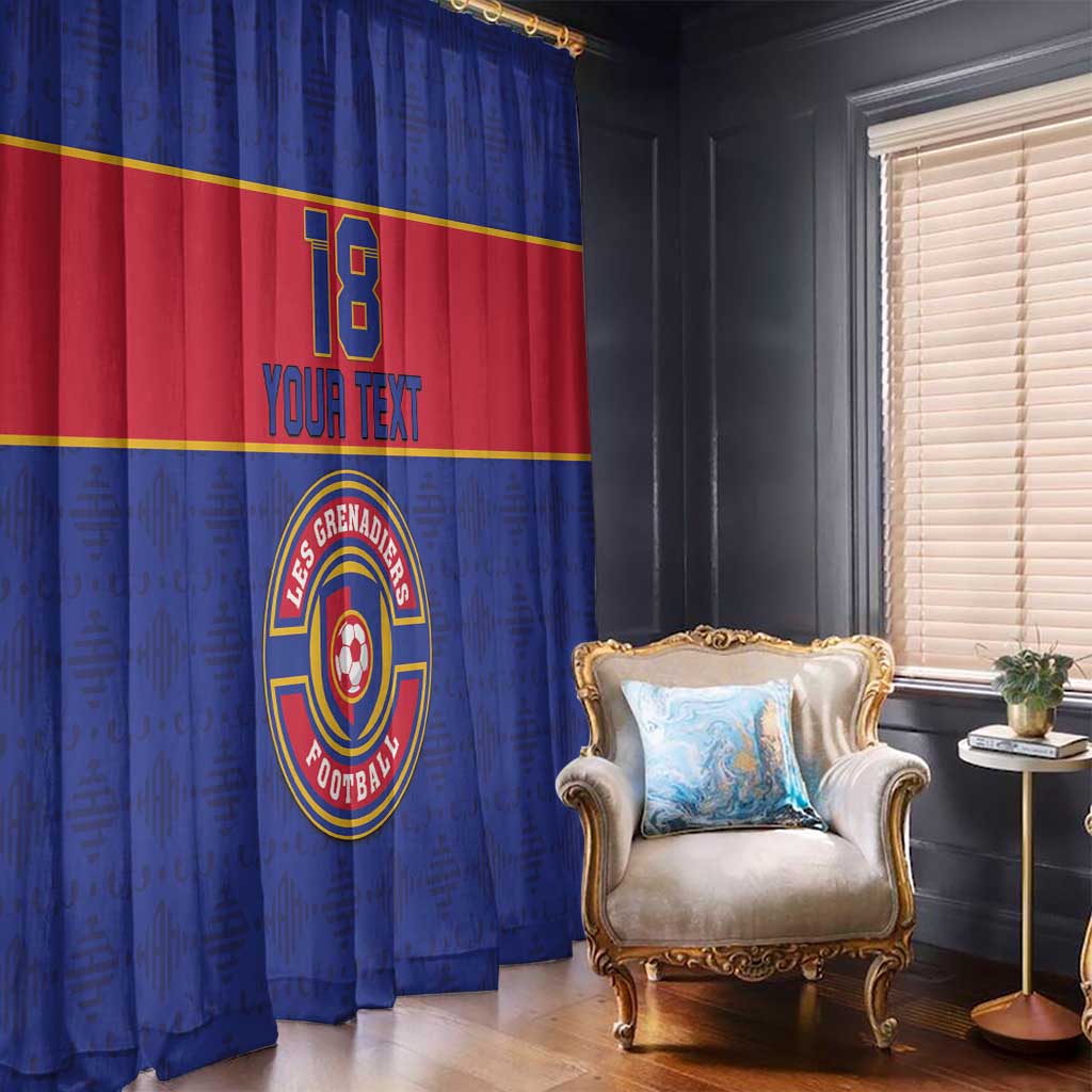 Custom Haiti Football Window Curtain Le Rouge et Bleu Sporty Style