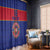 Custom Haiti Football Window Curtain Le Rouge et Bleu Sporty Style