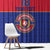 Custom Haiti Football Window Curtain Le Rouge et Bleu Sporty Style