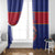 Custom Haiti Football Window Curtain Le Rouge et Bleu Sporty Style