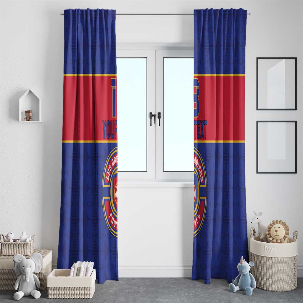 Custom Haiti Football Window Curtain Le Rouge et Bleu Sporty Style