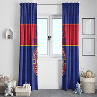 Custom Haiti Football Window Curtain Le Rouge et Bleu Sporty Style