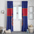 Custom Haiti Football Window Curtain Le Rouge et Bleu Sporty Style