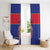 Custom Haiti Football Window Curtain Le Rouge et Bleu Sporty Style