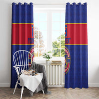 Custom Haiti Football Window Curtain Le Rouge et Bleu Sporty Style