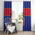 Custom Haiti Football Window Curtain Le Rouge et Bleu Sporty Style
