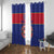 Custom Haiti Football Window Curtain Le Rouge et Bleu Sporty Style