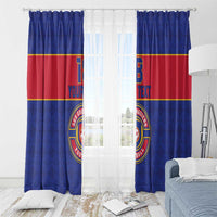 Custom Haiti Football Window Curtain Le Rouge et Bleu Sporty Style