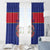 Custom Haiti Football Window Curtain Le Rouge et Bleu Sporty Style