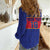 Custom Haiti Football Women Casual Shirt Le Rouge et Bleu Sporty Style
