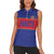 Custom Haiti Football Women Sleeveless Polo Shirt Le Rouge et Bleu Sporty Style
