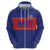Custom Haiti Football Zip Hoodie Le Rouge et Bleu Sporty Style