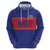 Custom Haiti Football Zip Hoodie Le Rouge et Bleu Sporty Style