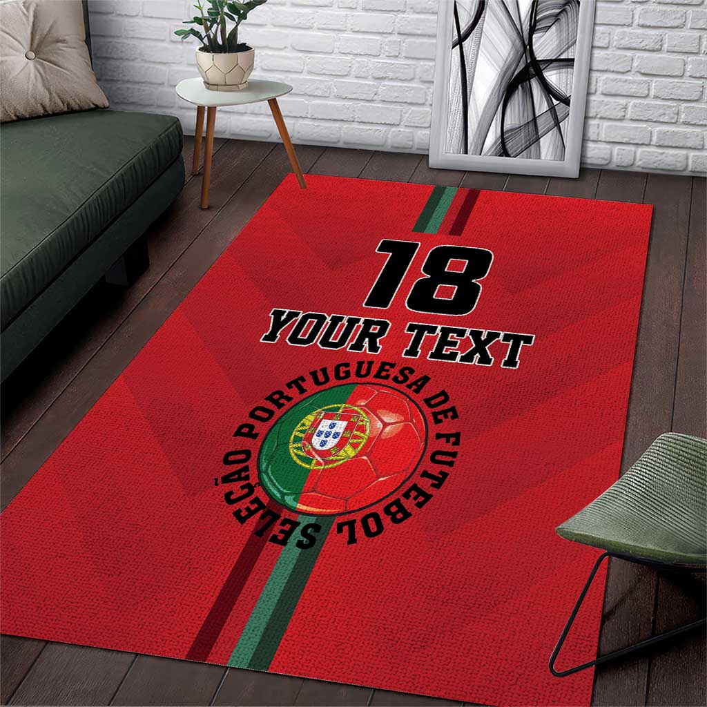 Custom Portugal Football Area Rug A Selecao das Quinas