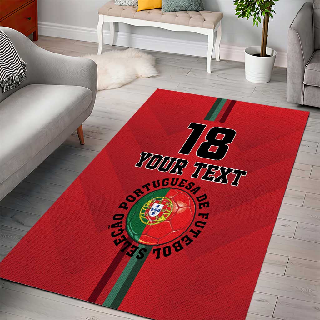 Custom Portugal Football Area Rug A Selecao das Quinas