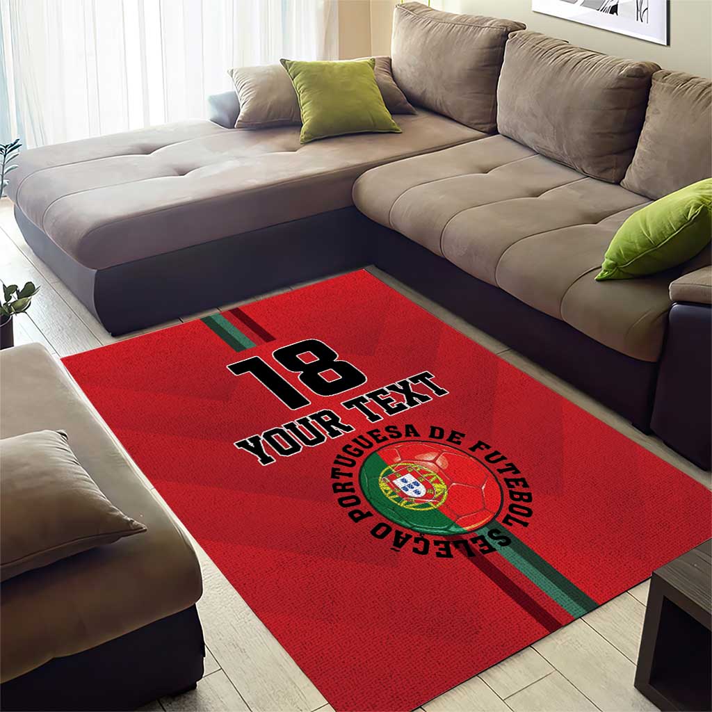 Custom Portugal Football Area Rug A Selecao das Quinas