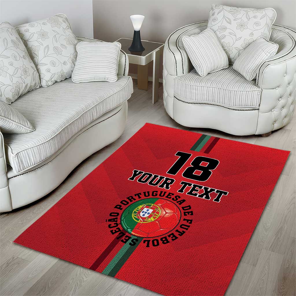 Custom Portugal Football Area Rug A Selecao das Quinas