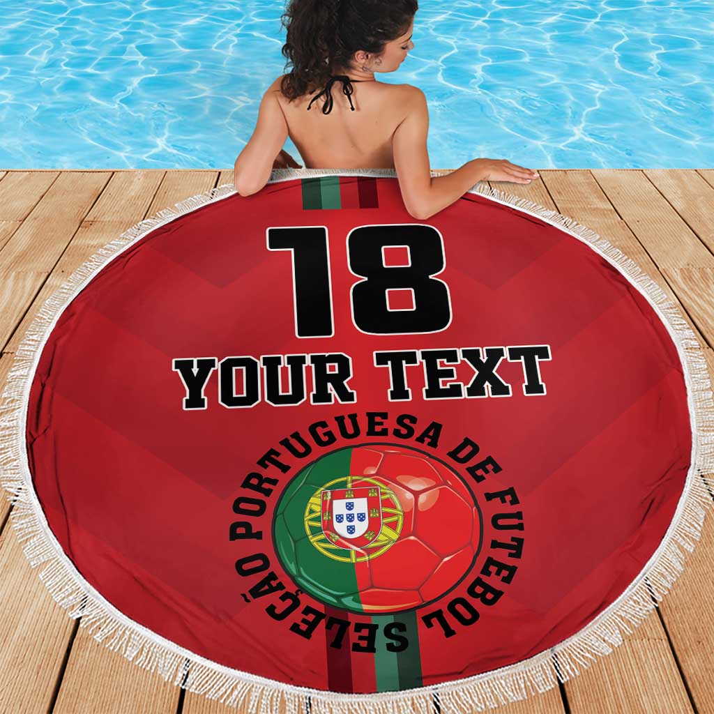 Custom Portugal Football Beach Blanket A Selecao das Quinas