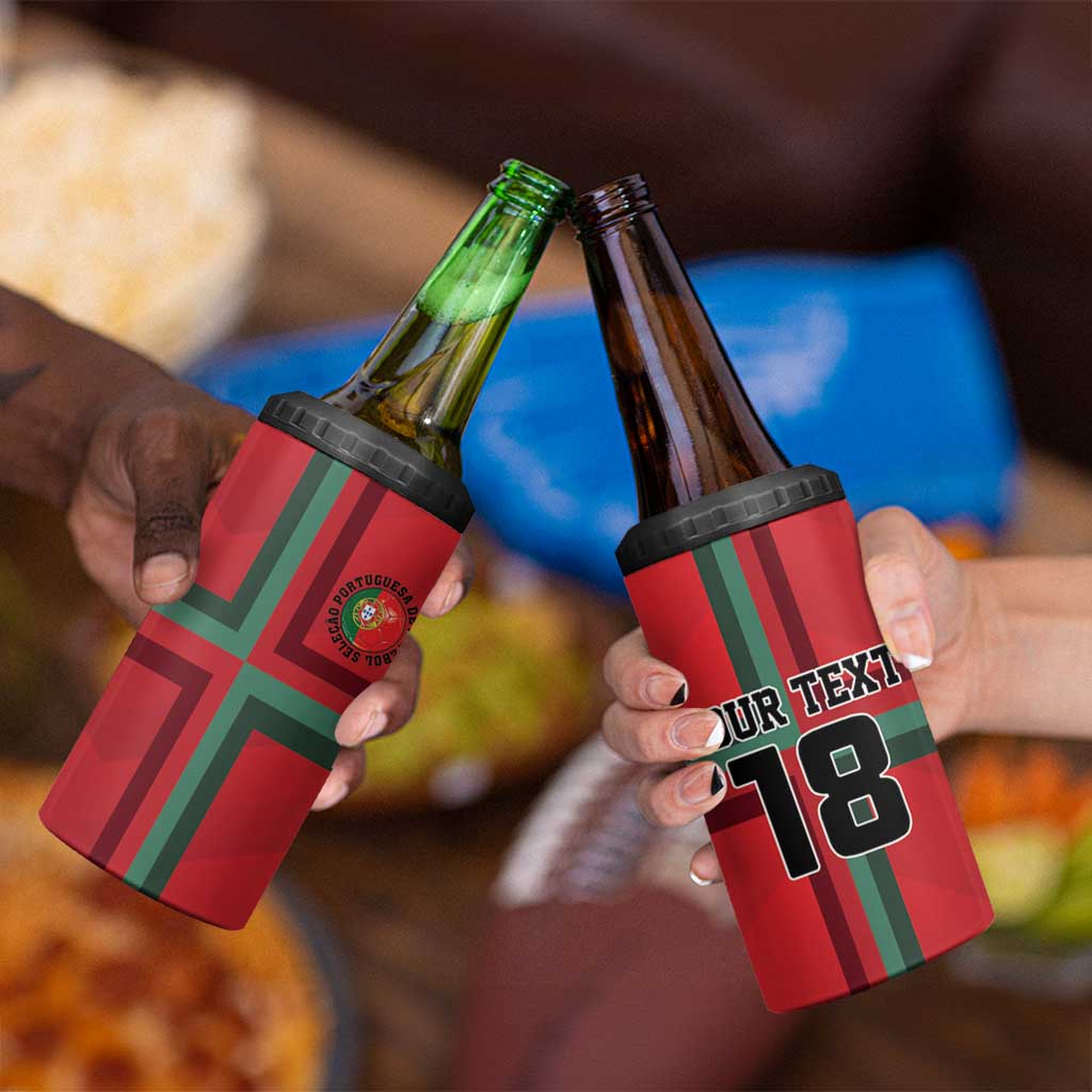 Custom Portugal Football 4 in 1 Can Cooler Tumbler A Selecao das Quinas