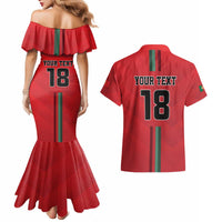 Custom Portugal Football Couples Matching Mermaid Dress and Hawaiian Shirt A Selecao das Quinas