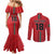 Custom Portugal Football Couples Matching Mermaid Dress and Long Sleeve Button Shirt A Selecao das Quinas