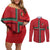 Custom Portugal Football Couples Matching Off Shoulder Short Dress and Long Sleeve Button Shirt A Selecao das Quinas