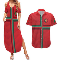 Custom Portugal Football Couples Matching Summer Maxi Dress and Hawaiian Shirt A Selecao das Quinas