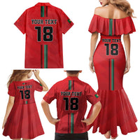 Custom Portugal Football Family Matching Mermaid Dress and Hawaiian Shirt A Selecao das Quinas