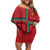 Custom Portugal Football Family Matching Off Shoulder Short Dress and Hawaiian Shirt A Selecao das Quinas