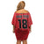 Custom Portugal Football Family Matching Off Shoulder Short Dress and Hawaiian Shirt A Selecao das Quinas
