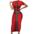 Custom Portugal Football Family Matching Short Sleeve Bodycon Dress and Hawaiian Shirt A Selecao das Quinas
